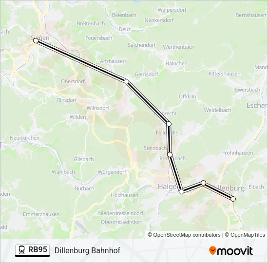 RB95 Train Line Map