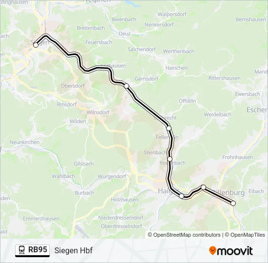 RB95 Train Line Map