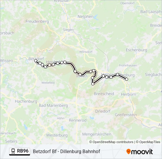 RB96 Train Line Map