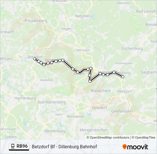 RB96 Train Line Map