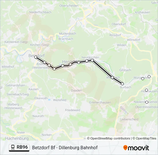 RB96 Train Line Map