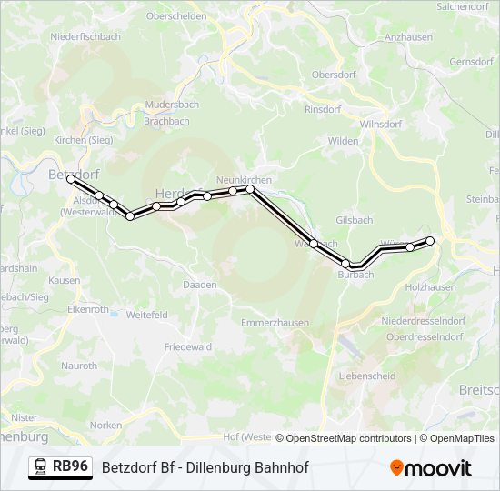 RB96 Train Line Map