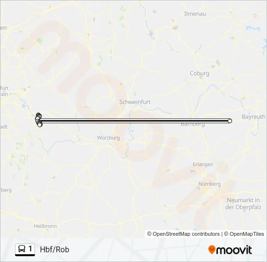 1 Bus Line Map