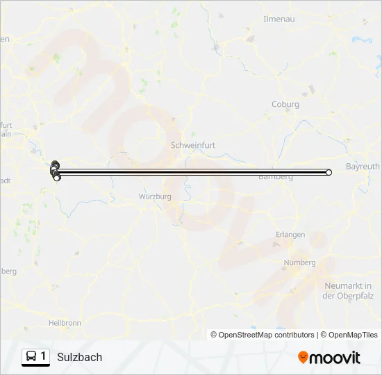 1 Bus Line Map