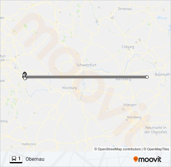 Автобус 1: карта маршрута