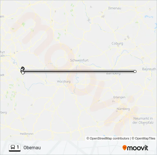 1 Bus Line Map