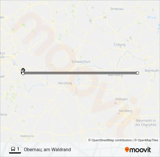 1 Bus Line Map