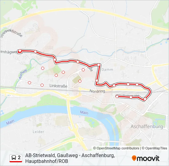 2 Bus Line Map