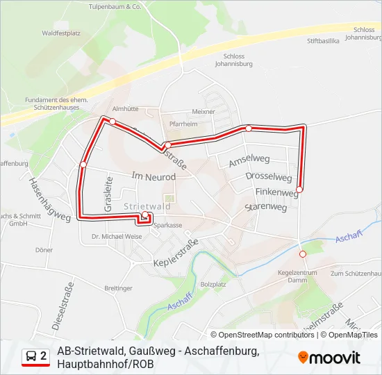 2 Bus Line Map