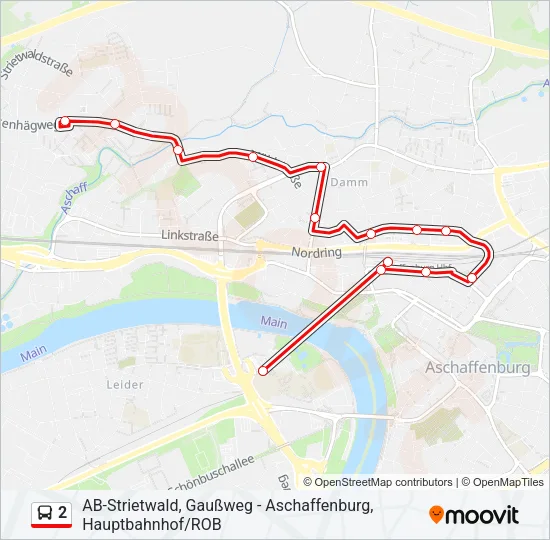 2 Bus Line Map