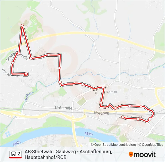 2 Bus Line Map