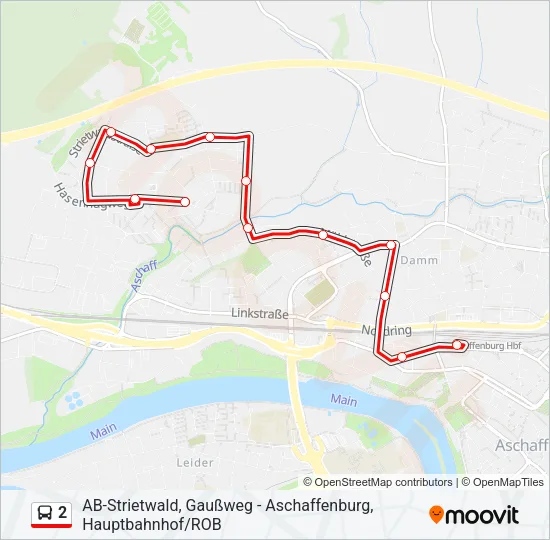Buslinie 2 Karte