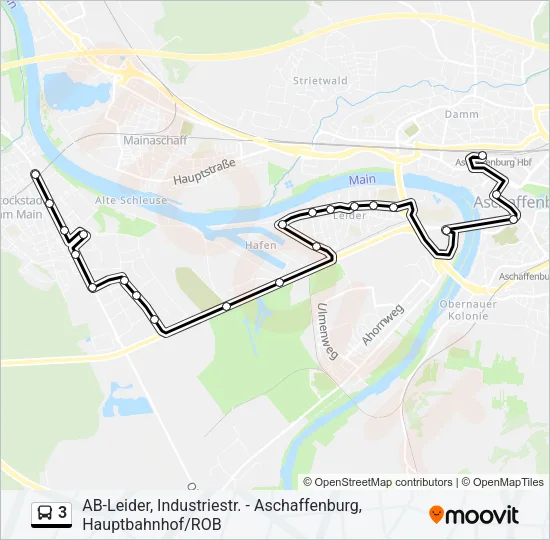 3 Bus Line Map