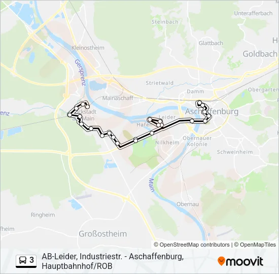 3 Bus Line Map