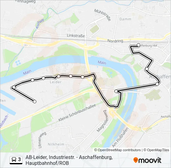 3 Bus Line Map