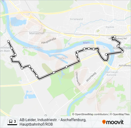 3 Bus Line Map