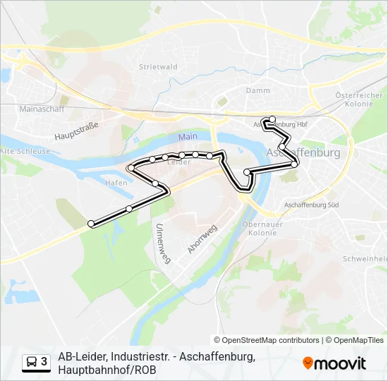 3 Bus Line Map