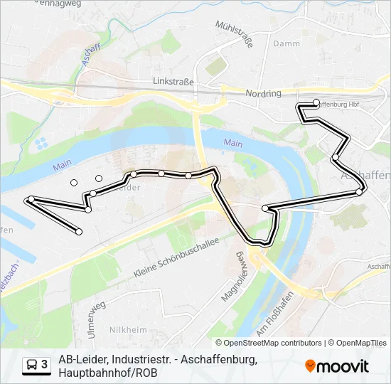 3 Bus Line Map
