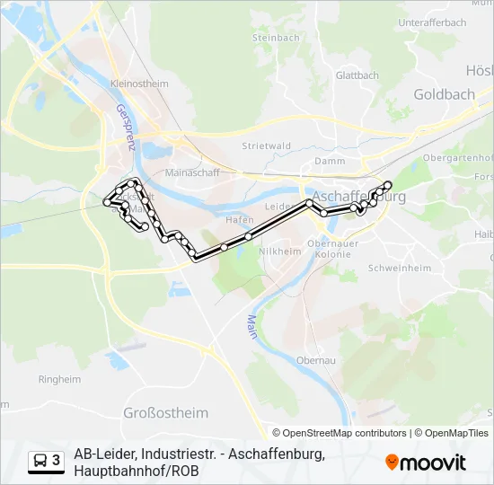 3 Bus Line Map