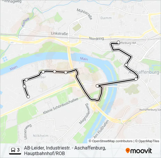 3 Bus Line Map