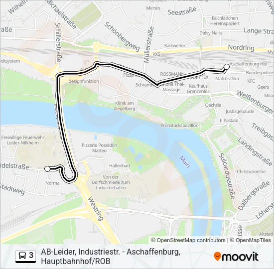 3 Bus Line Map