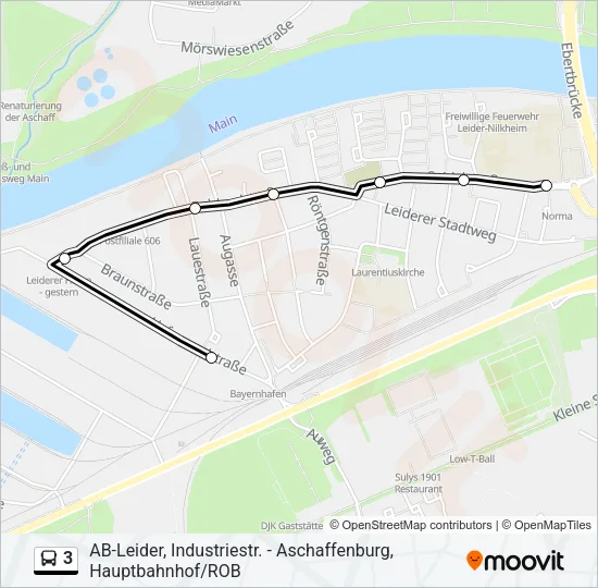 3 Bus Line Map