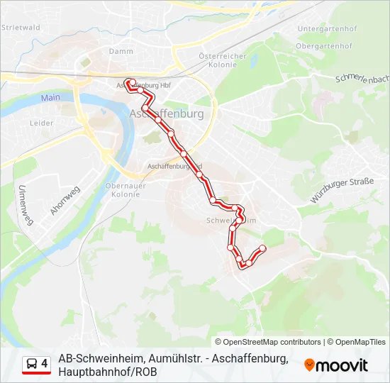 4 Bus Line Map