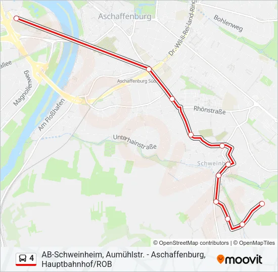 4 Bus Line Map