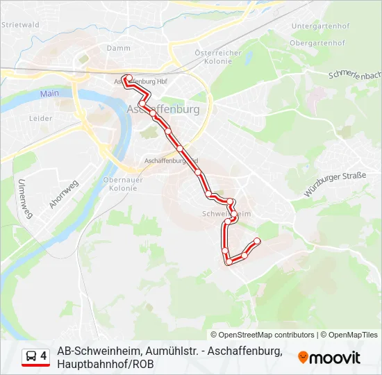 4 Bus Line Map