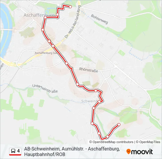 4 Bus Line Map