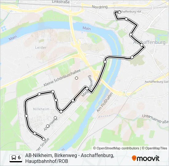 6 Bus Line Map