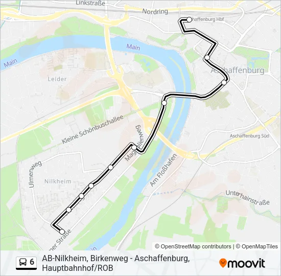 6 Bus Line Map