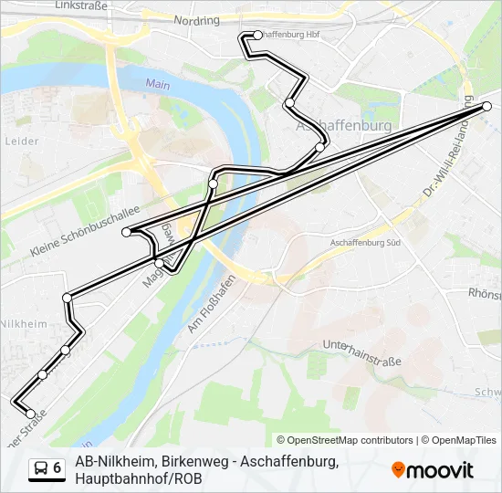 6 Bus Line Map
