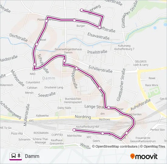 8 Bus Line Map