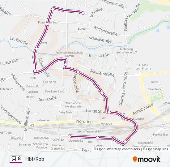 8 Bus Line Map