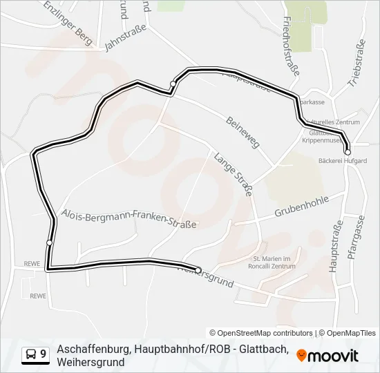 9 Bus Line Map