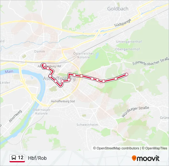 12 Bus Line Map