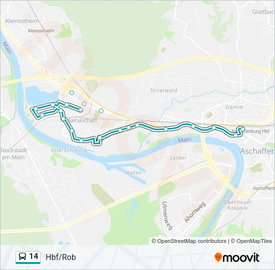 14 Bus Line Map