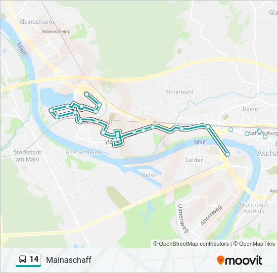 14 Bus Line Map