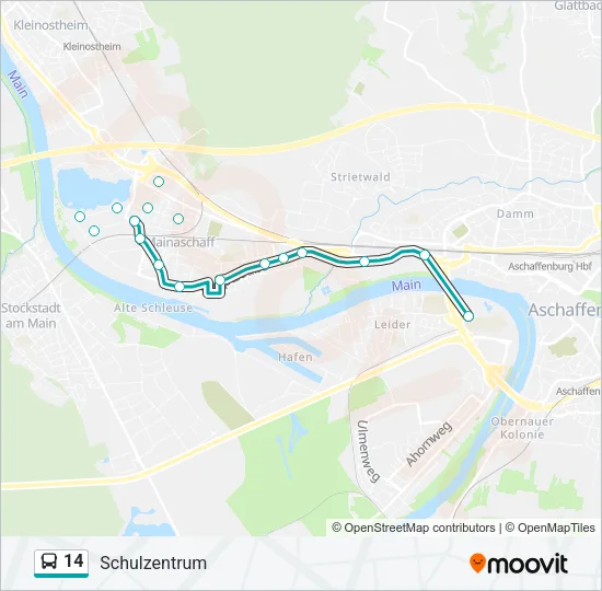 14 Bus Line Map