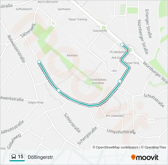 15 Bus Line Map