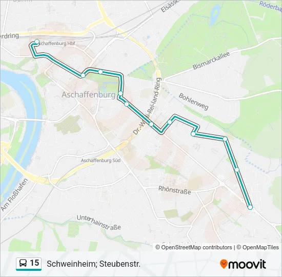 15 Bus Line Map