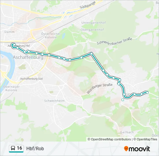 16 Bus Line Map