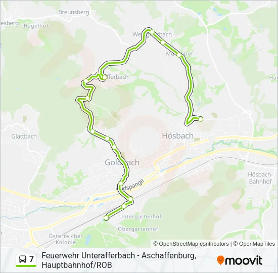 7 Bus Line Map