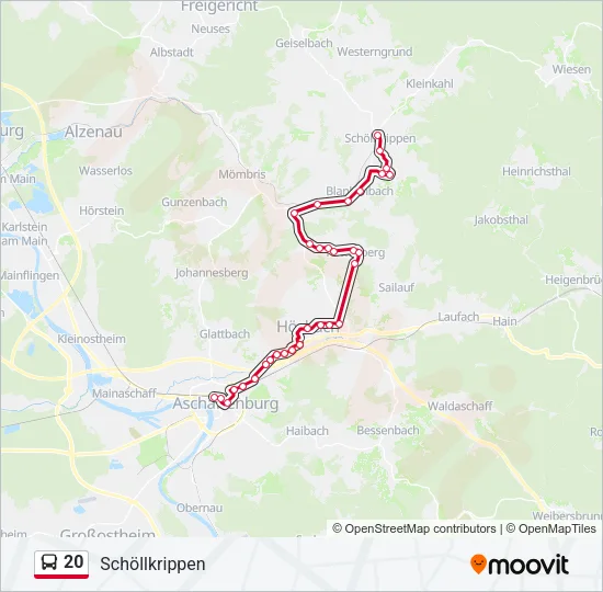 20 Bus Line Map
