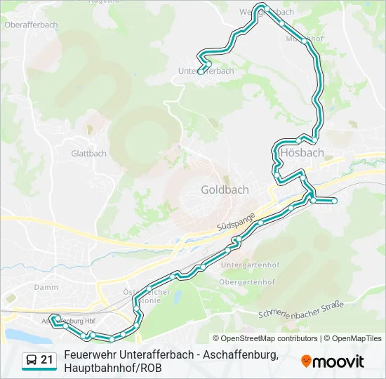 21 Bus Line Map