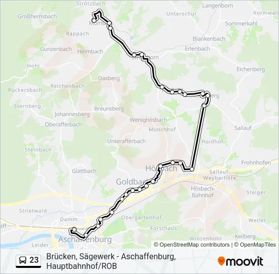 23 Bus Line Map