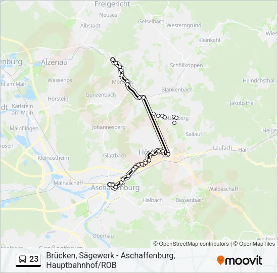 23 Bus Line Map