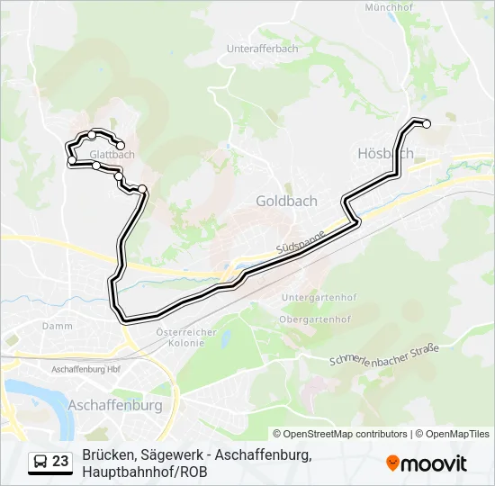 23 Bus Line Map