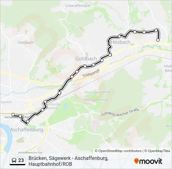 23 Bus Line Map